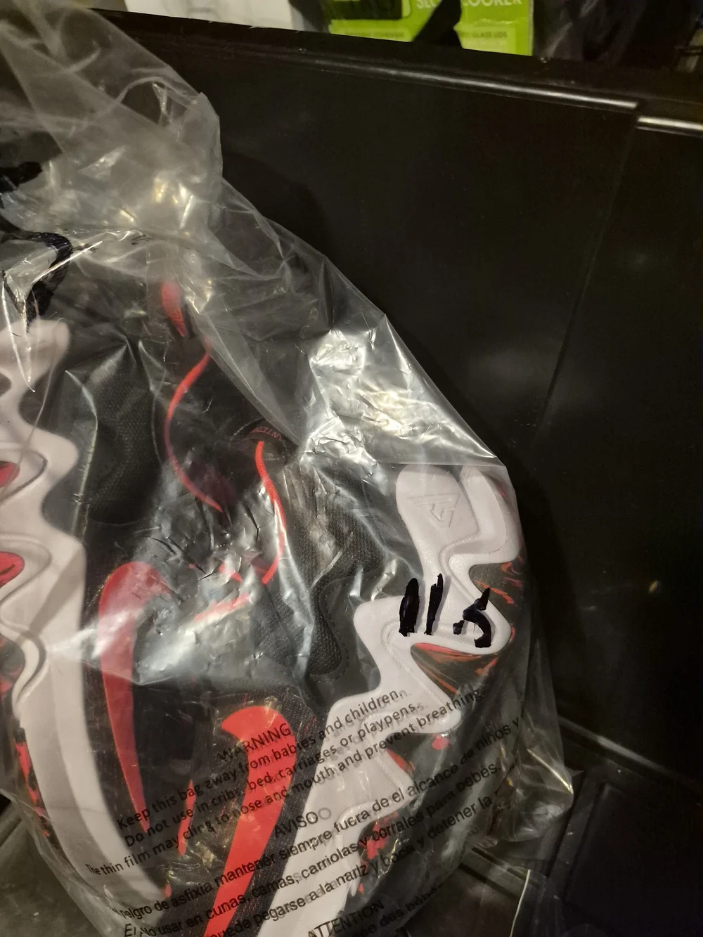 Nike Men’s Black and Red Wave-Edge Athletic Sneakers